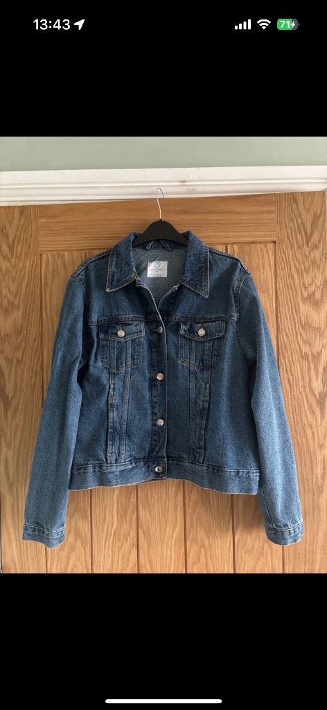 Primark Brand new blue denim jacket size 14