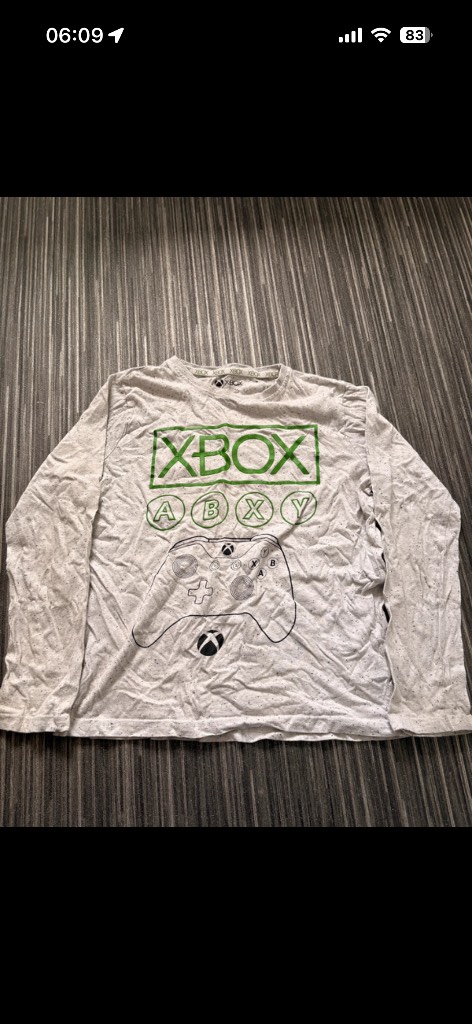 Xbox long sleeve tshirt logo gamer top age 9-10 years