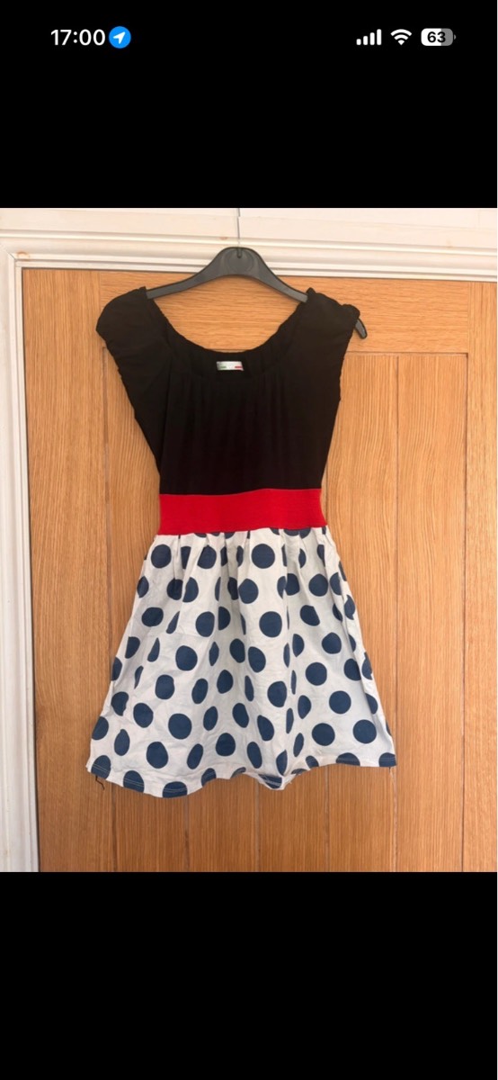Made in Italy spotty summer tie dress smock one size