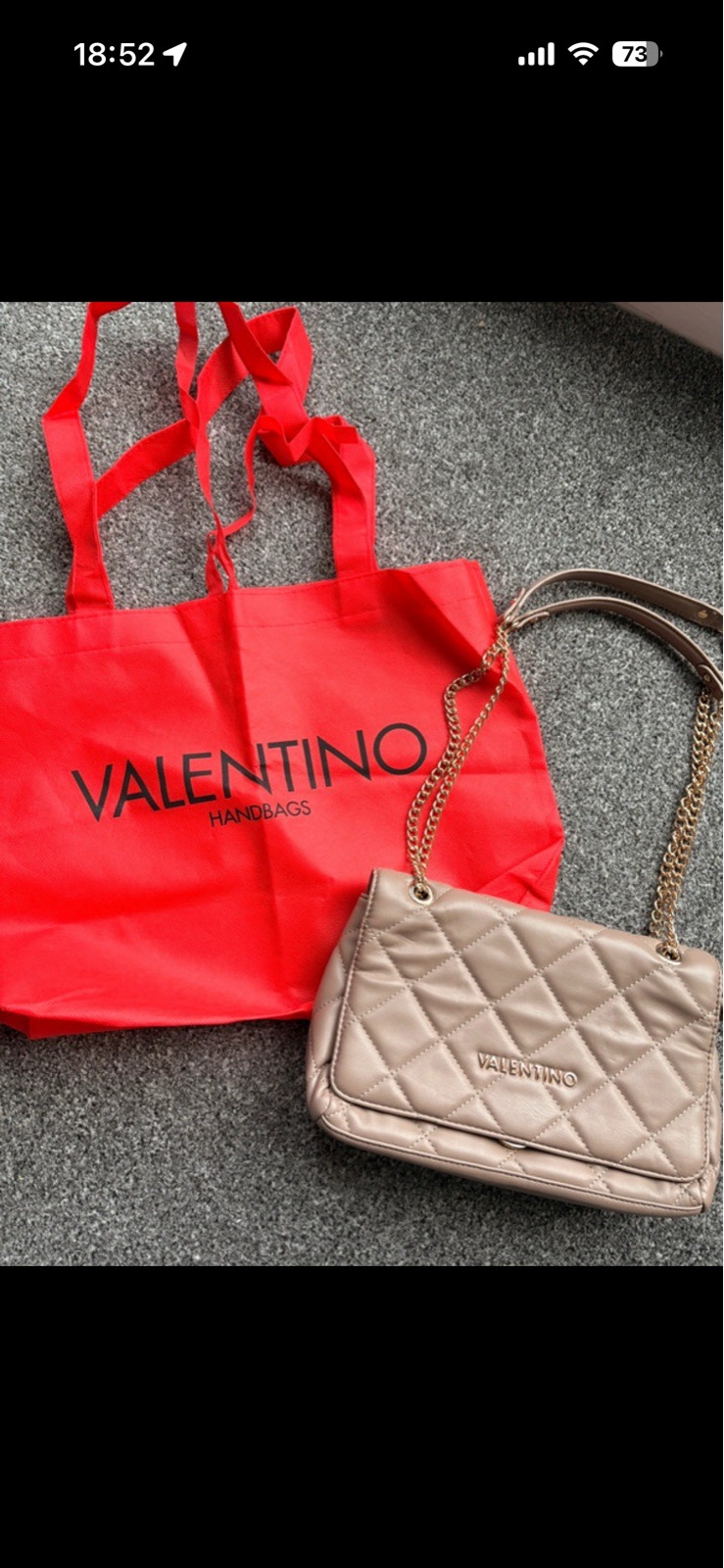 Valentino quilted cross body over shoulder handbag and dust bag