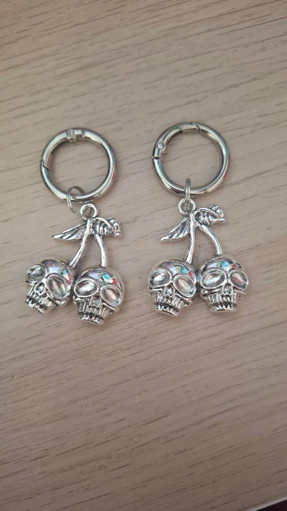 Cherry skull Alternative Goth quirky boot charms for DM's