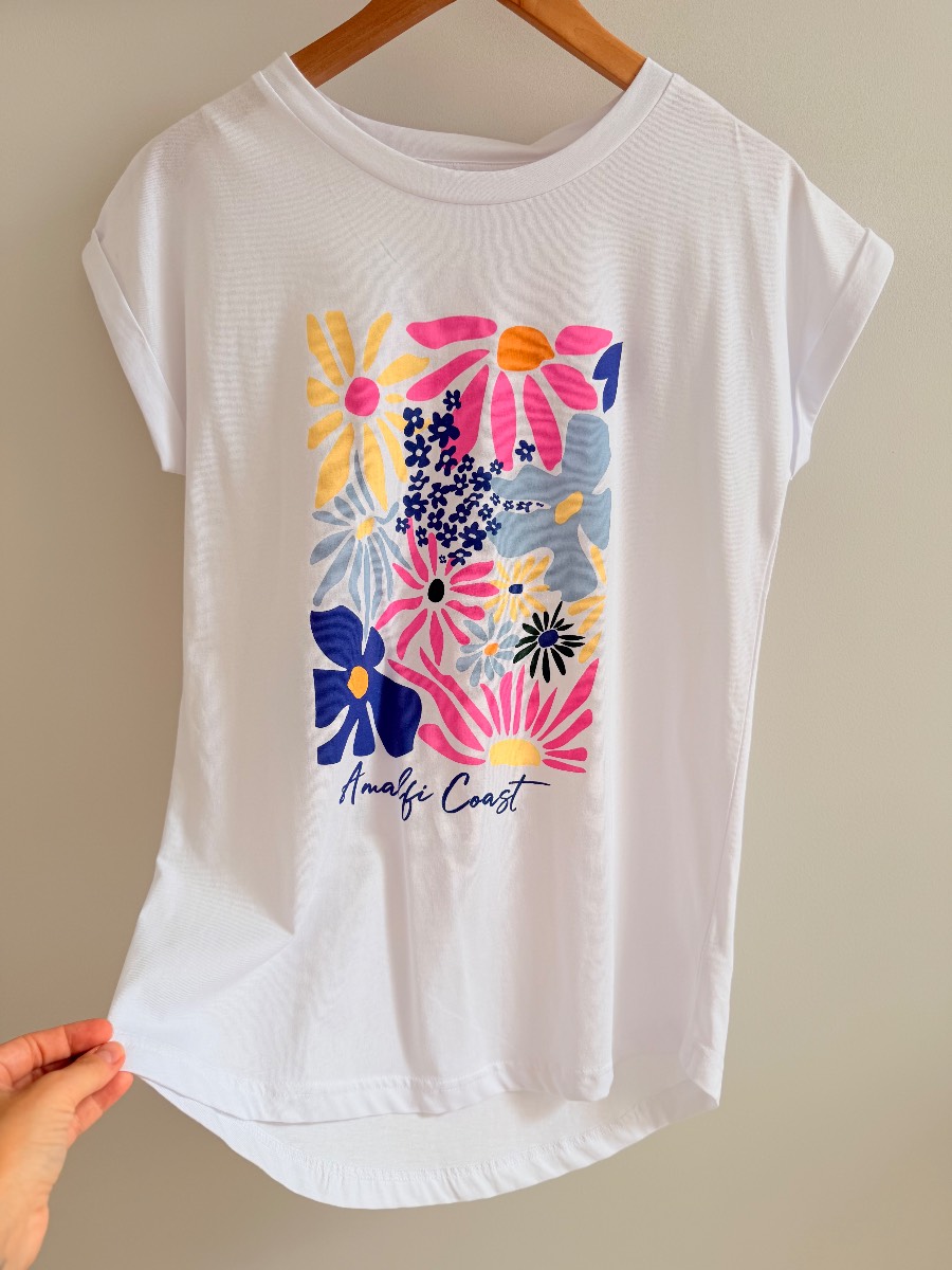 F&F white basic tee floral flower print shirt t-shirt tshirt