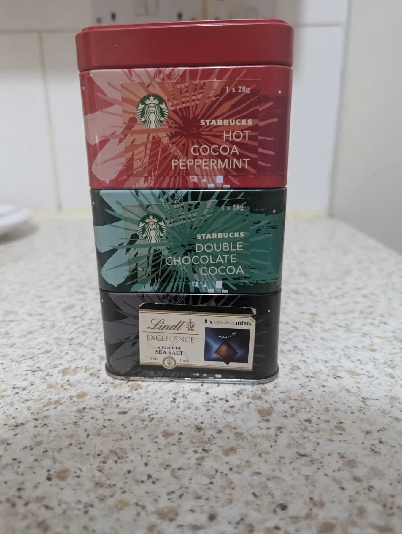 Starbucks & Lindt Decorative Tin Bundle (Set of 3)