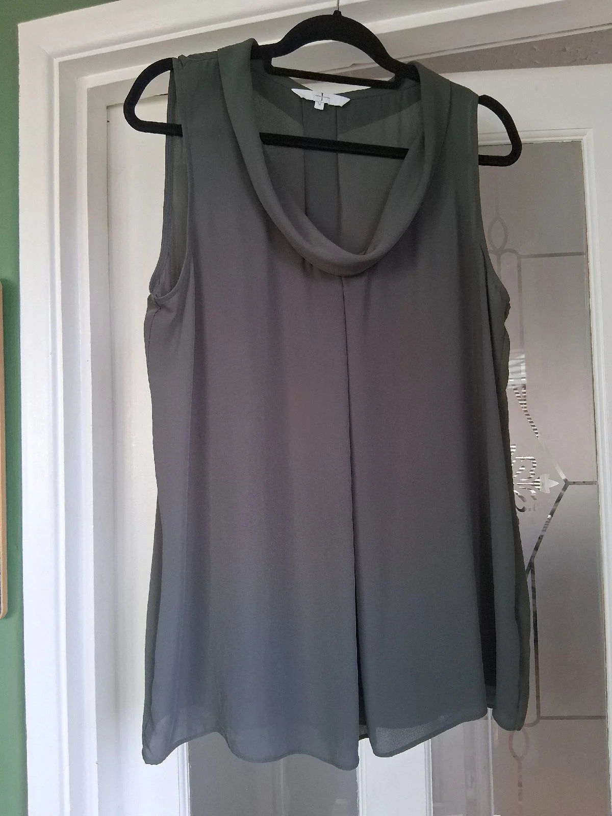 Jasper Conran green sleeveless cowl neck top
