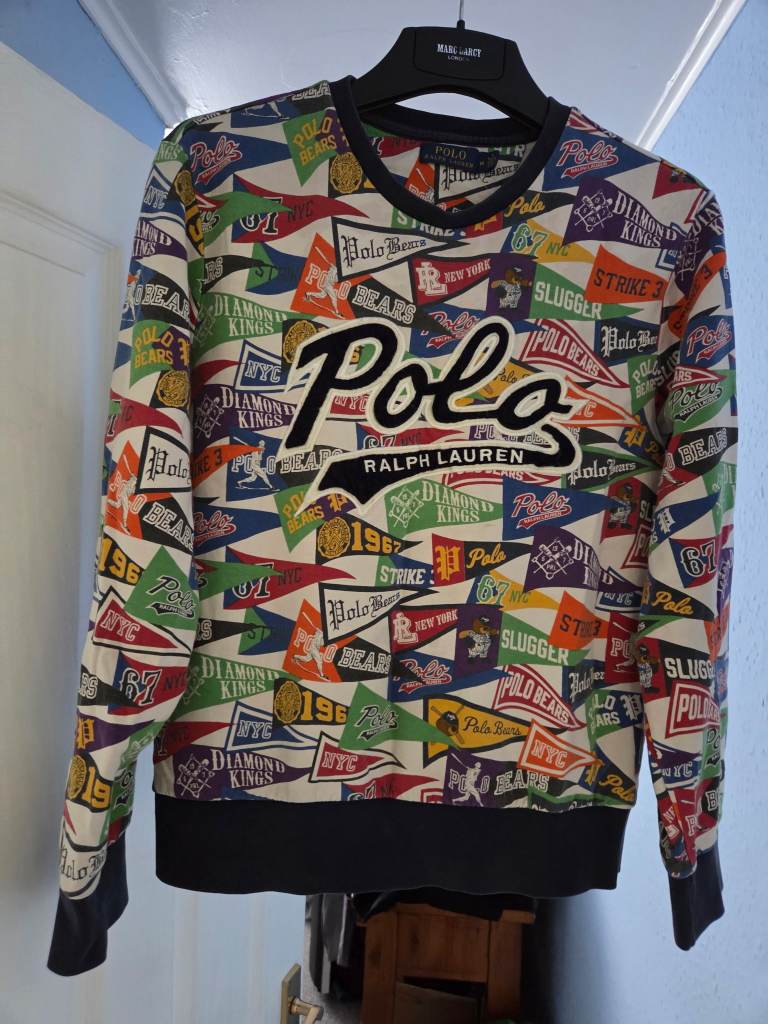 Men's Polo Ralph Lauren All Over Print Pennant Sweater