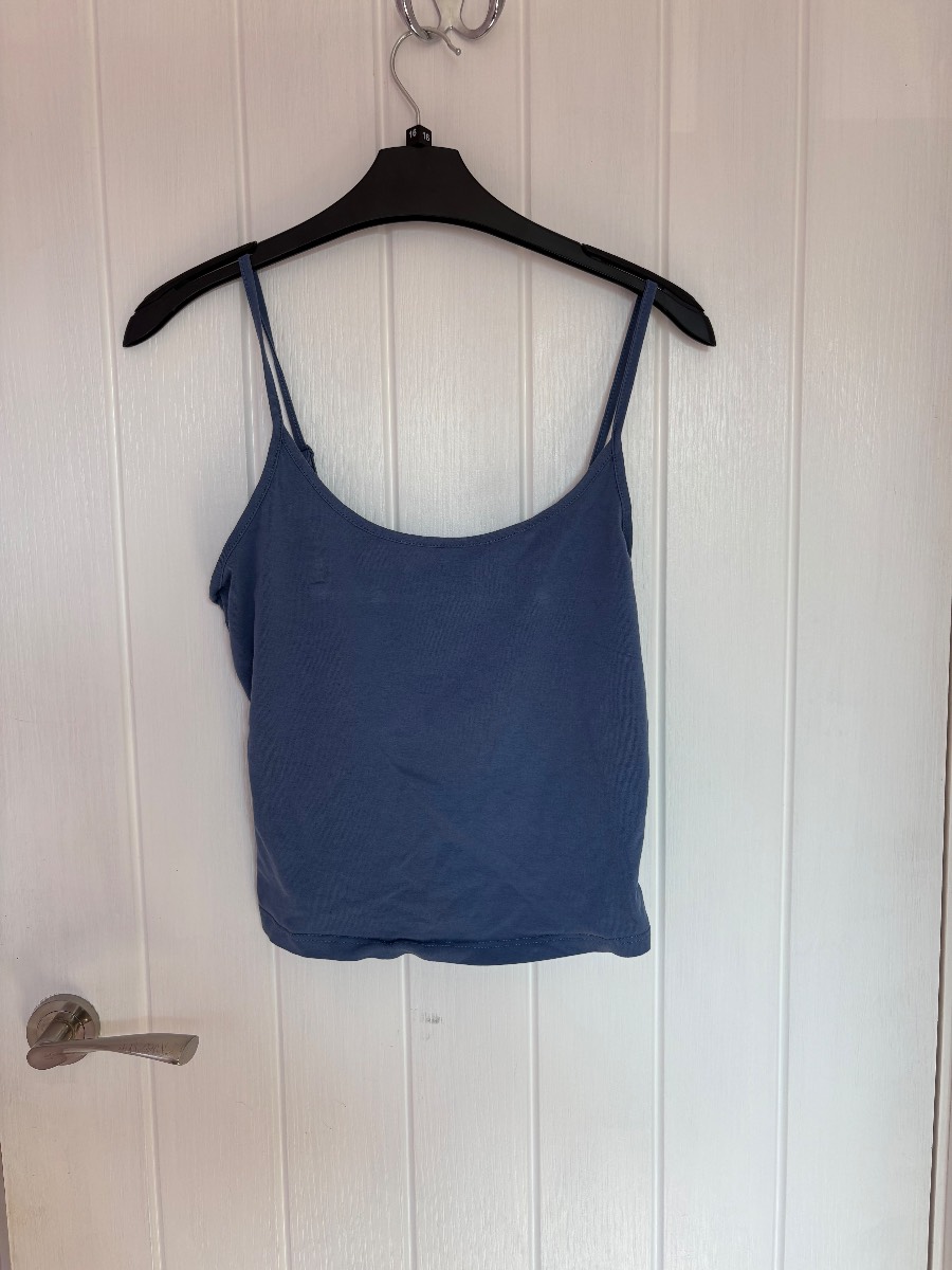 Shein Blue cropped Cami Top size 10