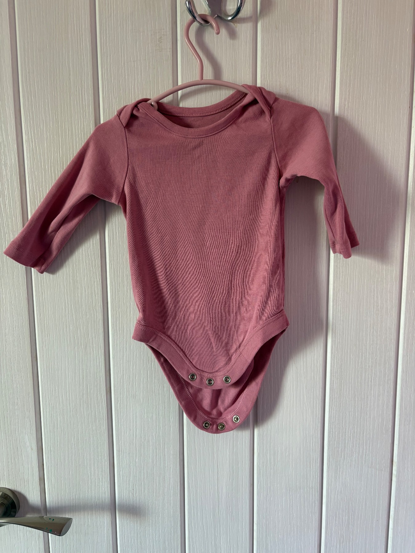 M&S Pink Longsleeve Bodysuit 3-6 Months Excellent Condition