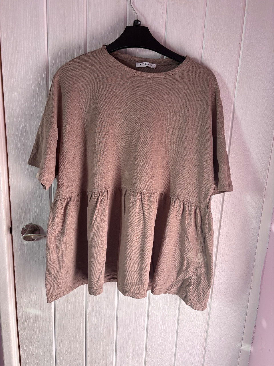 Zara brown peplum top