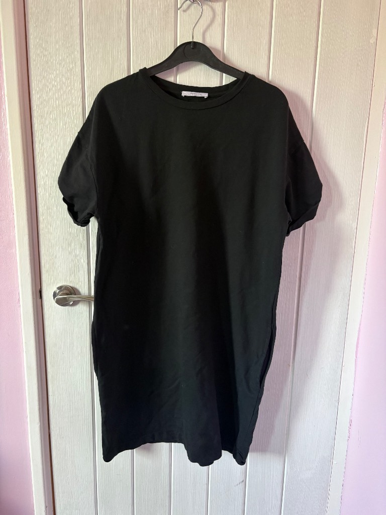 ZARA Trafaluc black T-Shirt mini Dress/ long top