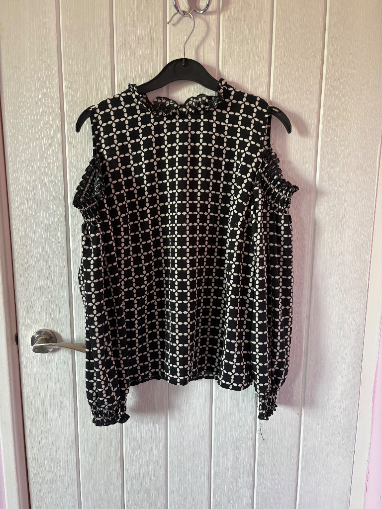 Primark patterned cold shoulder top