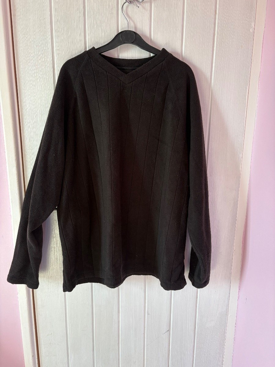 JCB V-Neck Fleecey Jumper L Men's Brown