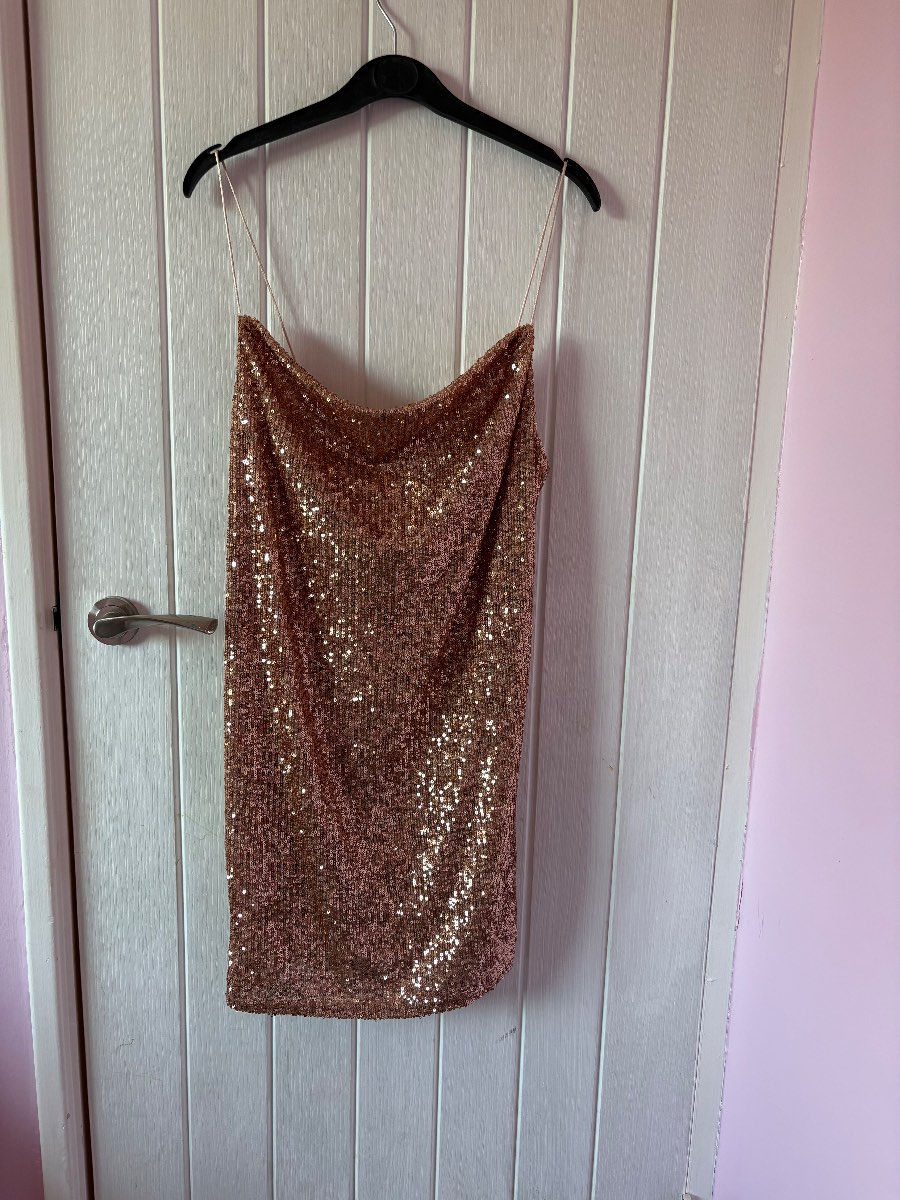 Topshop Sequin party  Dress Size 12 Very Good Condition