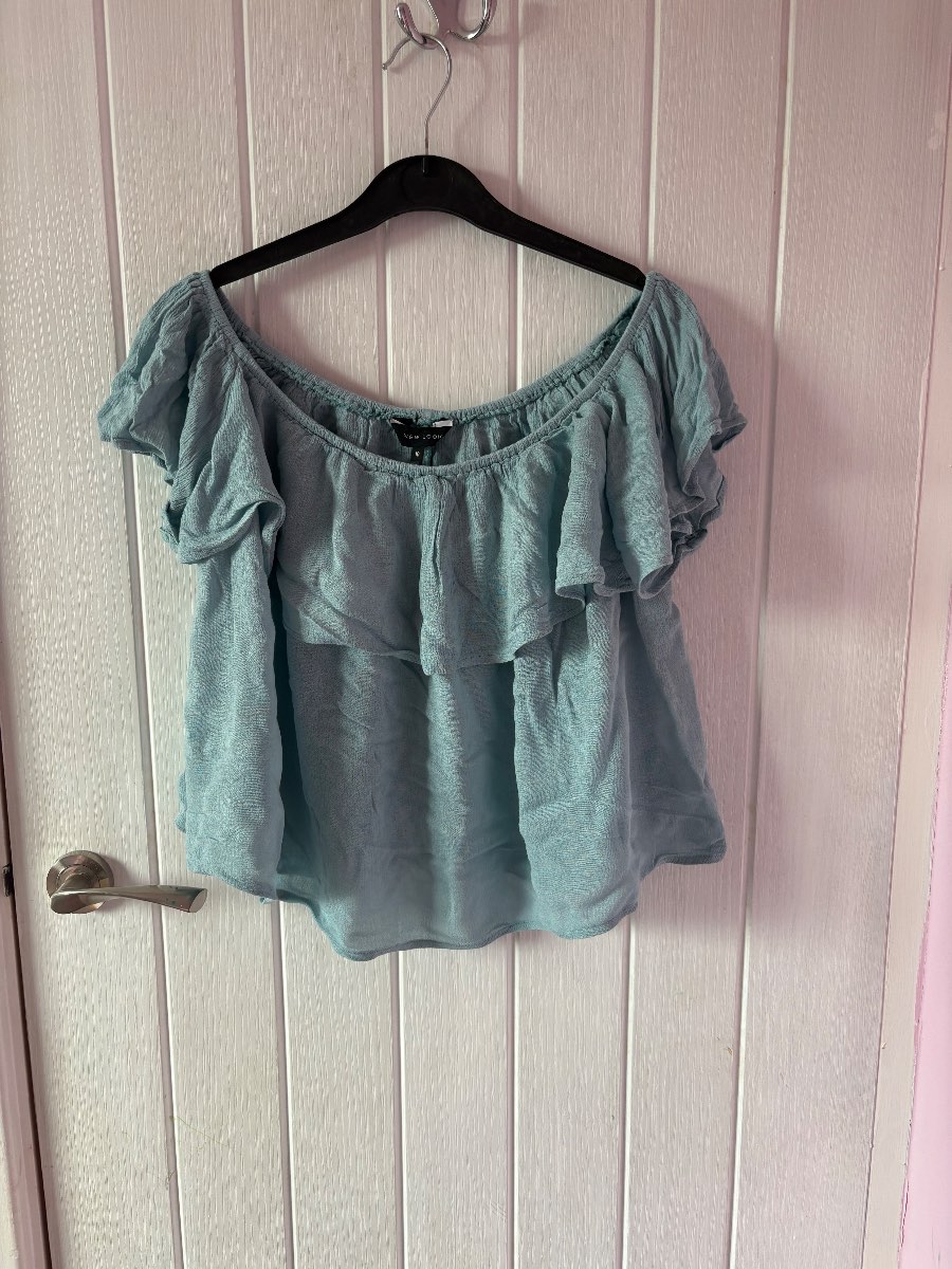 New Look blue off-shoulder top