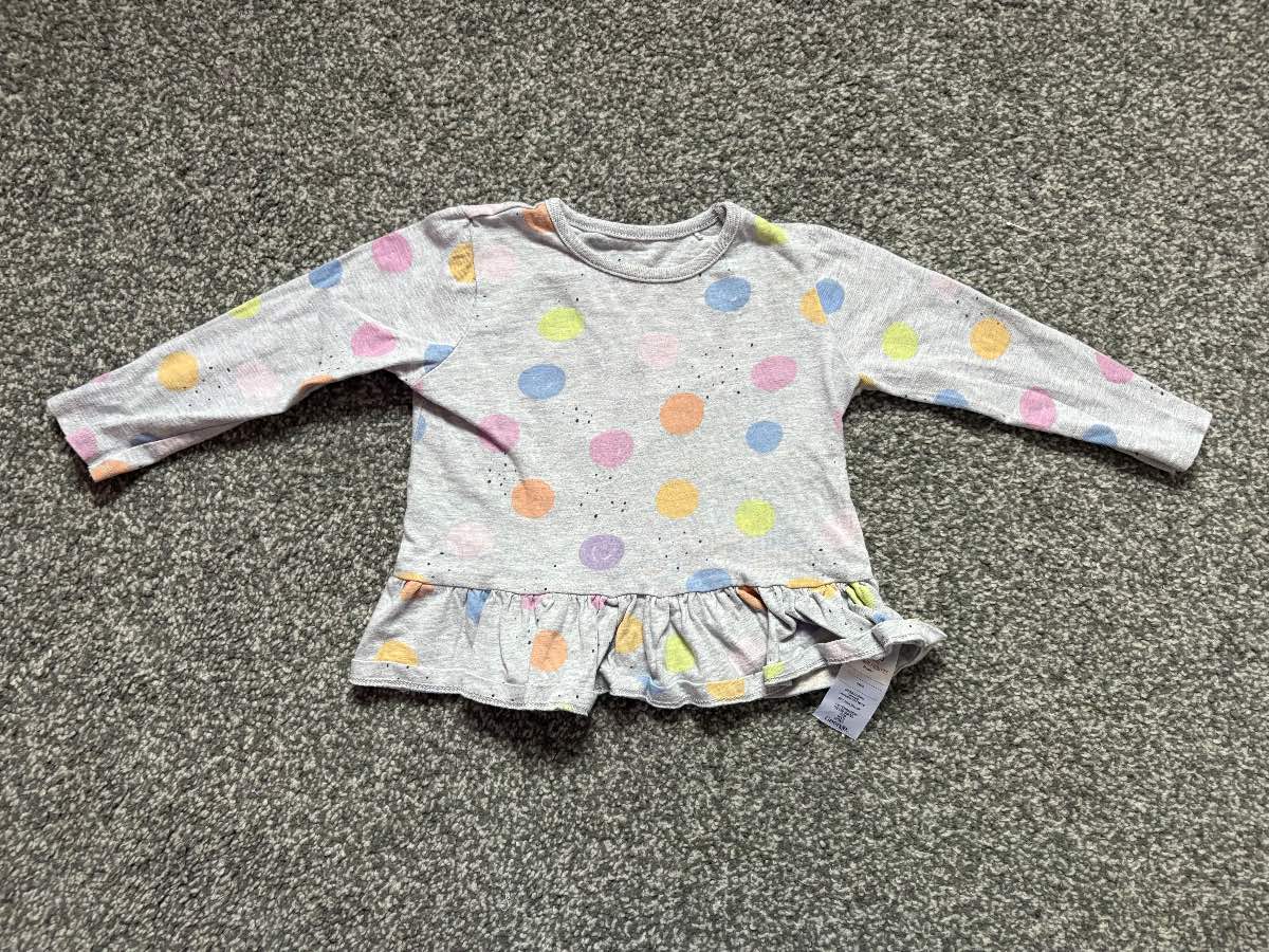 George Grey Pastel Polka Dot Peplum Top – 1½–2 Years (86–92cm)