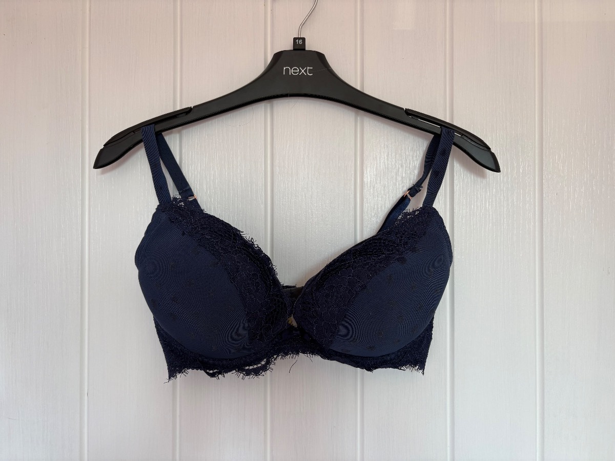 Kelly Brook Navy Bra 34d Underwired Non Padded