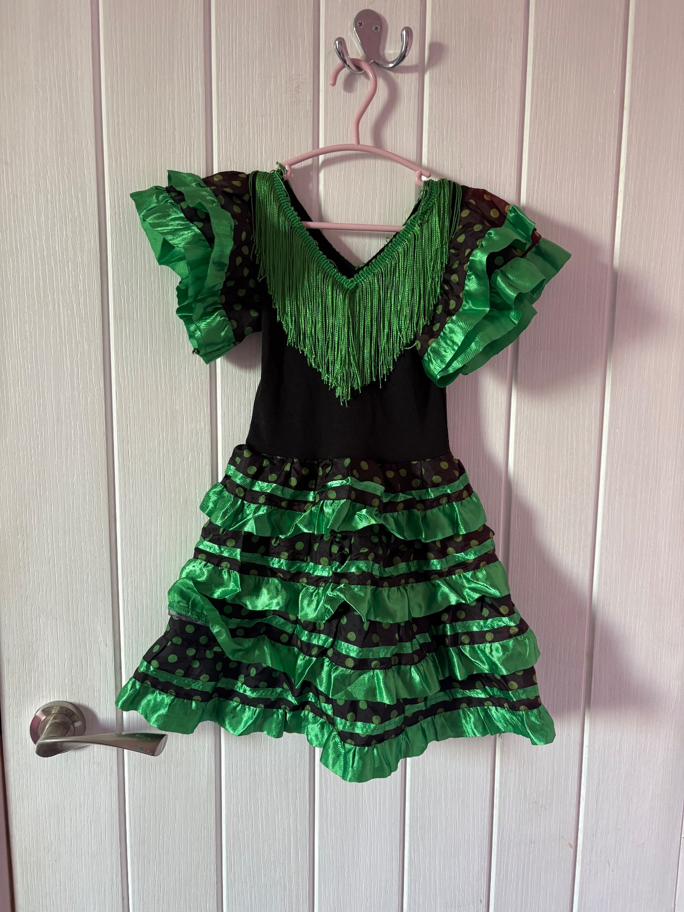 Kids Green And Black Flamenco Dress 12-18 Months