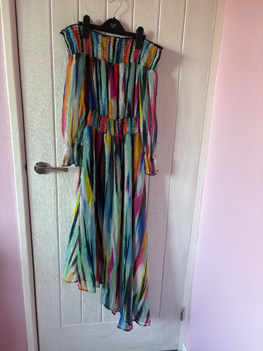 STAR by Julien Macdonald rainbow asymmetrical Dress