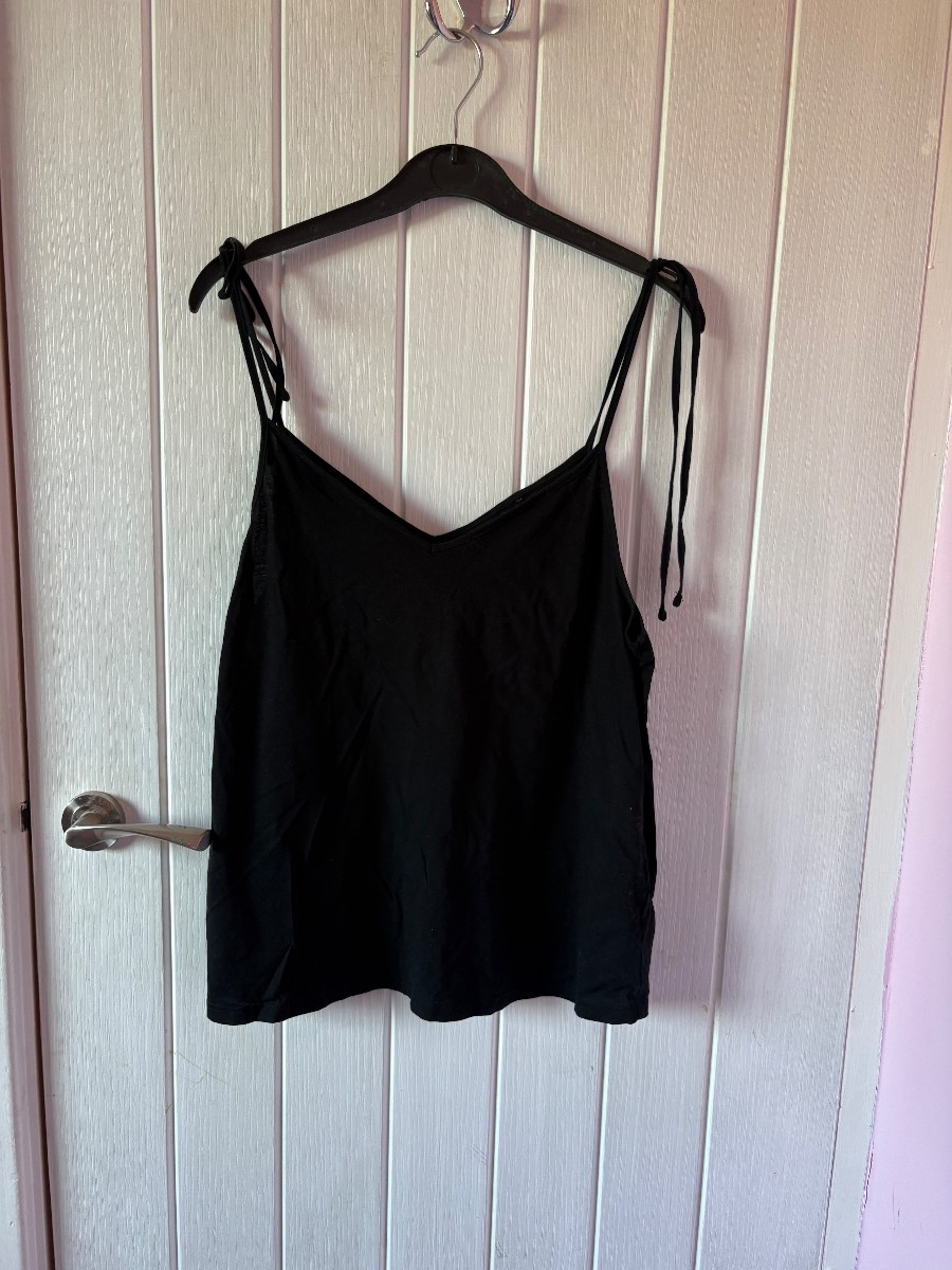 Next Plain Black Cami Size 10 Very Good Condition