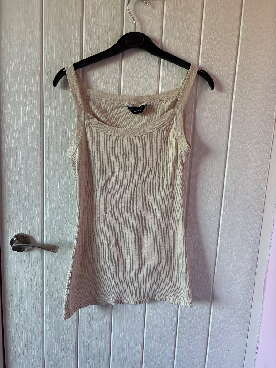 Dorothy Perkins Plain Beige Cami 12 Excellent Condition
