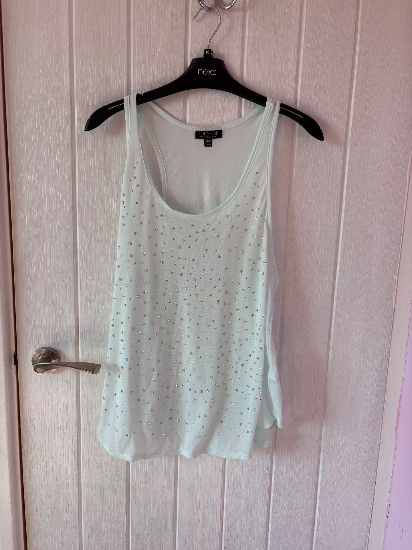 Top shop diamonte vest top