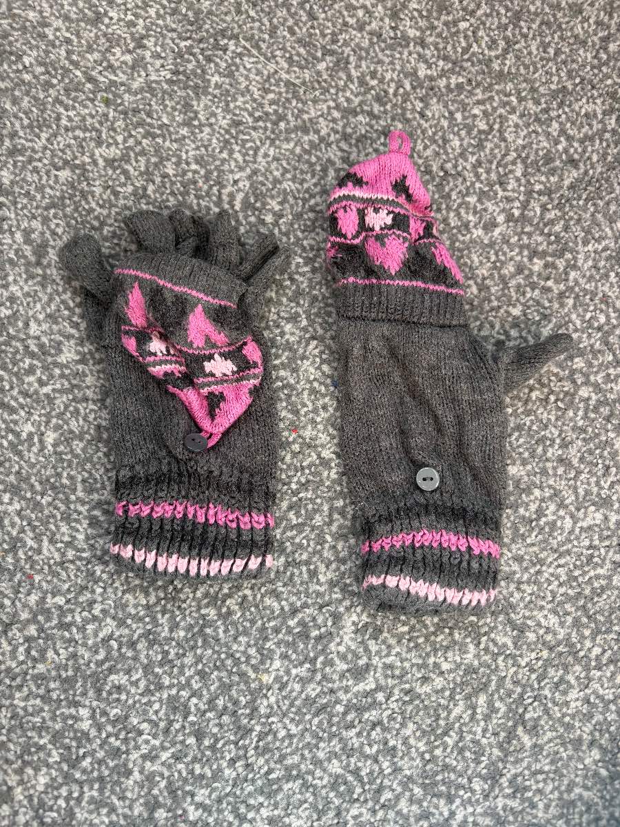 Fingerless Gloves with Mitten Cover Nwot