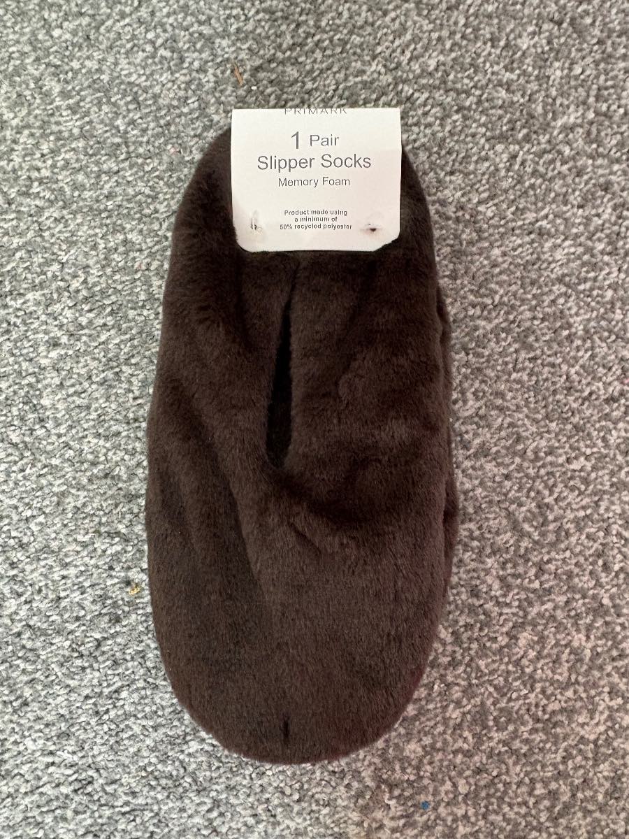 Primark Brown Furry Slippers