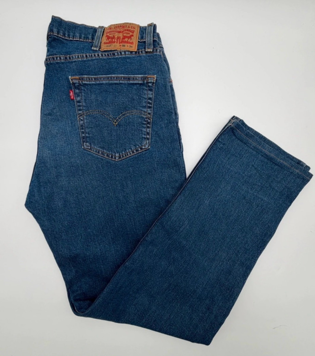 Levi’s 511 Slim Fit Jeans W38 L34 Blue Denim Stretch Straight Leg Men’s Classic