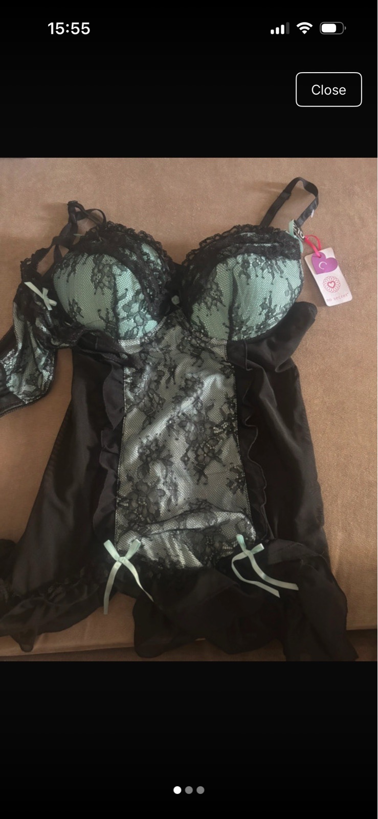 36C no secret 2 piece lingerie set