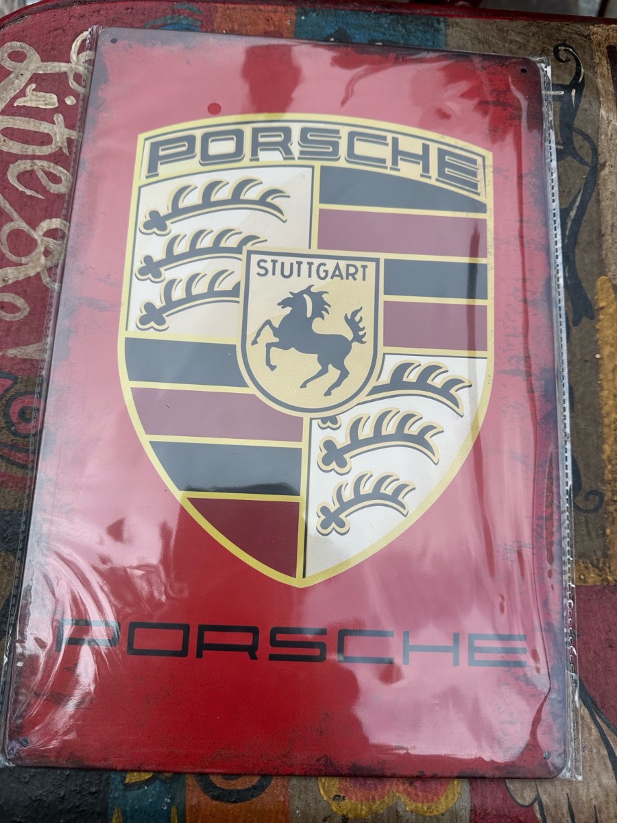 Porsche metal sign