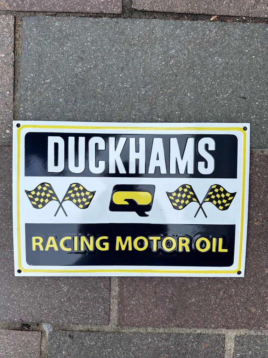 Duckhams racing motor oil Enamel sign