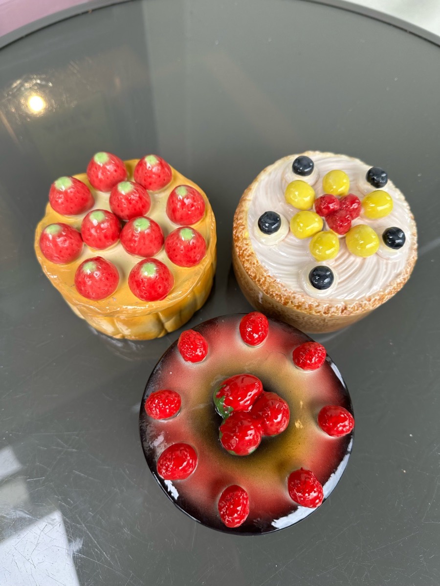 Set of 3 ceramic kitchen canisters