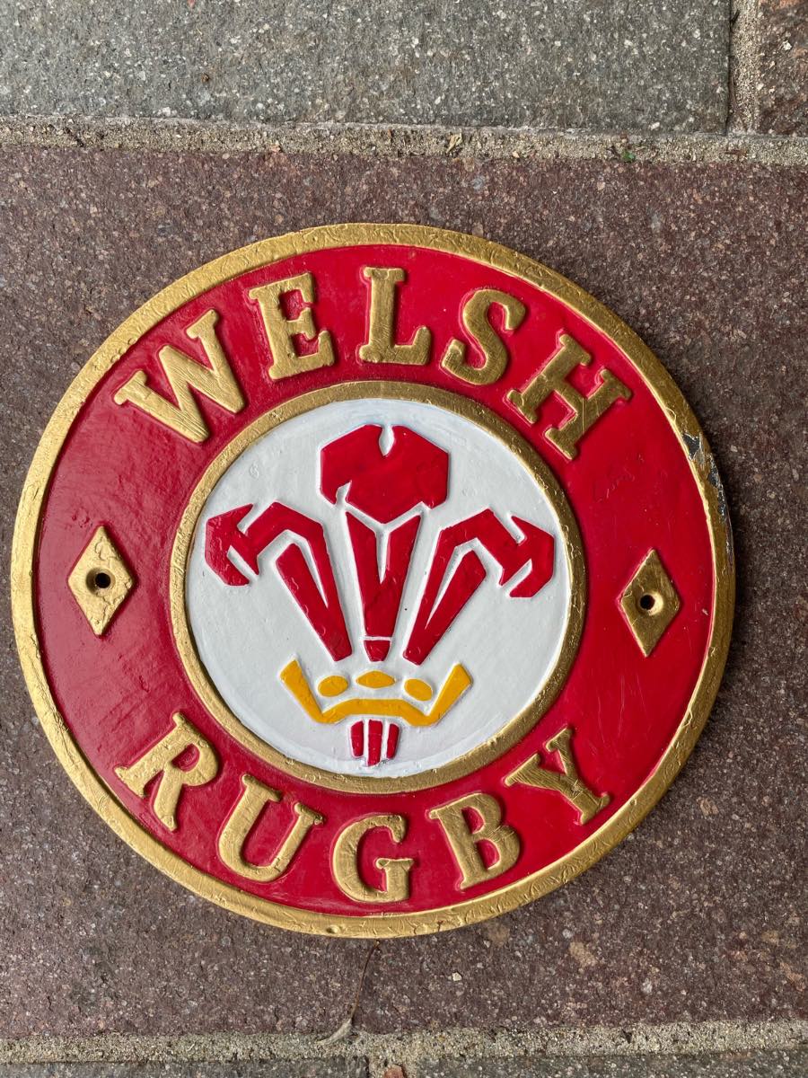 Welsh Rugby cast iron sign