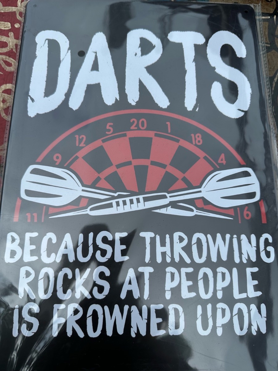 Darts  metal sign