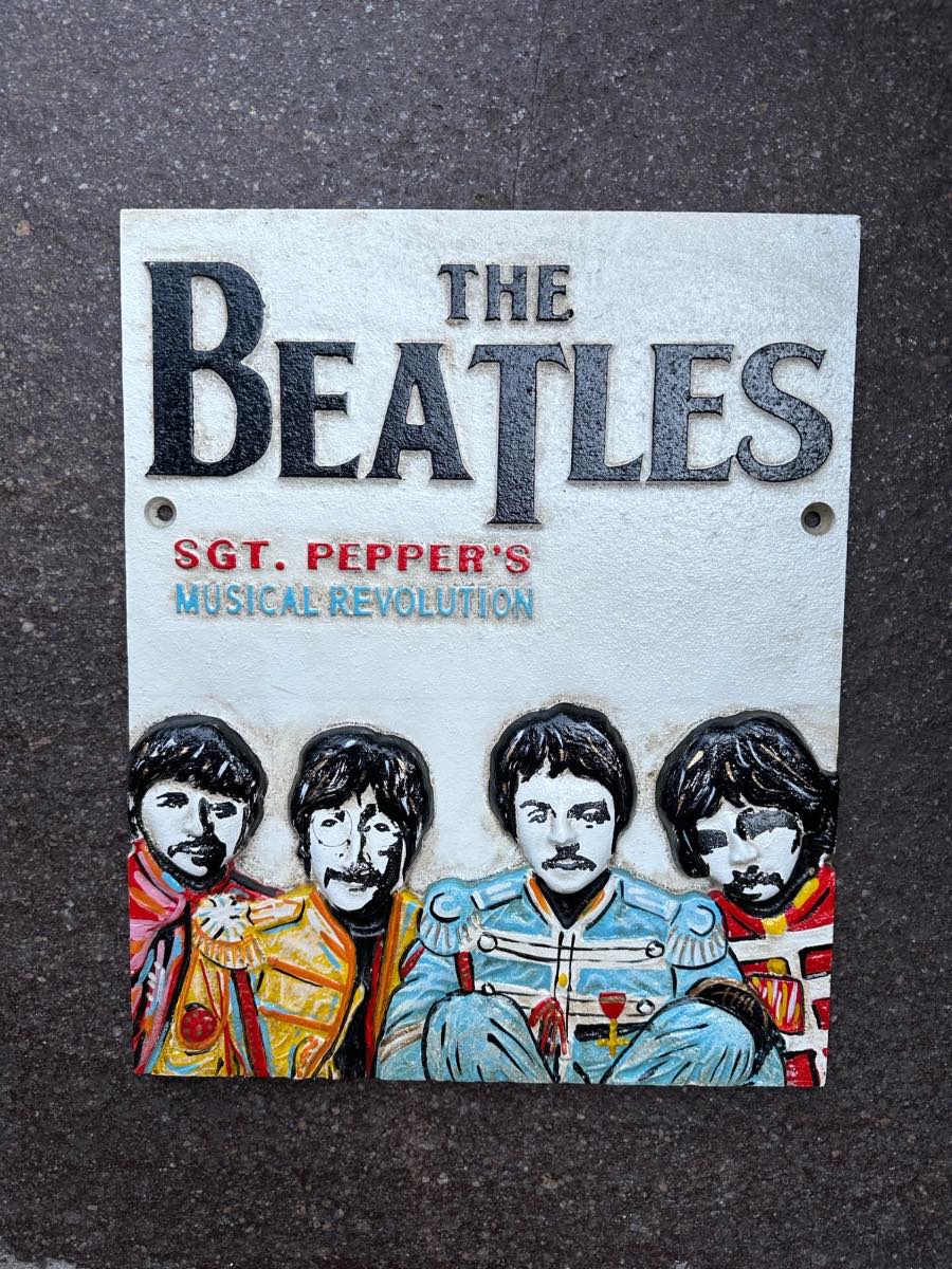 Beatles cast iron sign