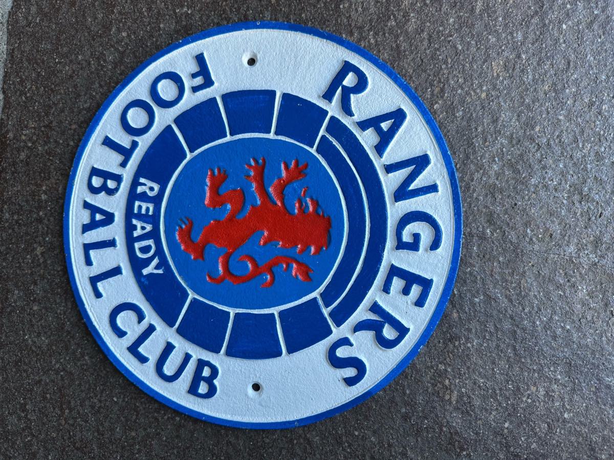 Rangers cast iron sign