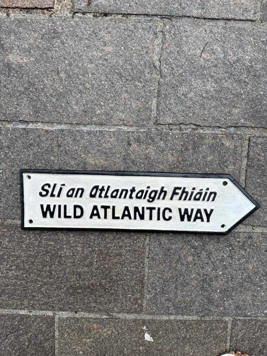 Wild Atlantic Way cast iron sign large