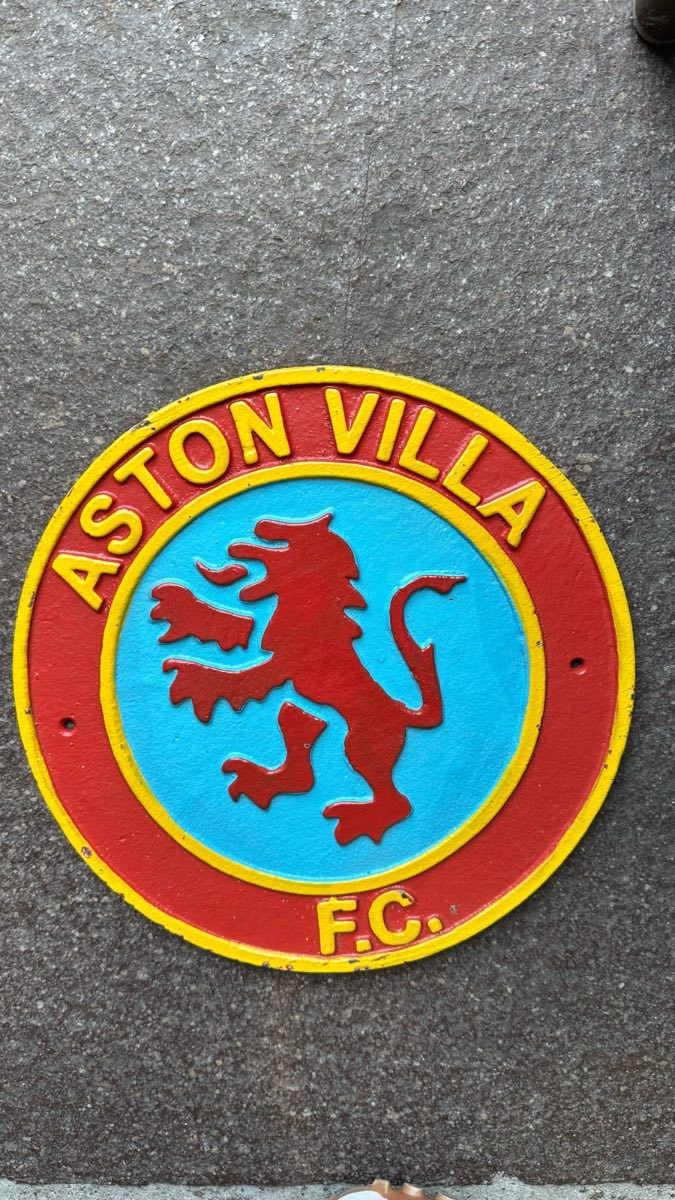 Aston Villa cast iron sign