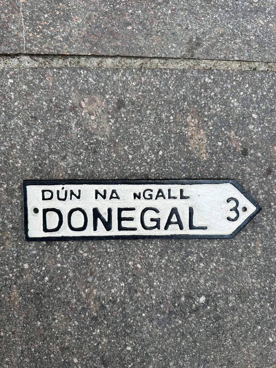 Donegal cast iron sign