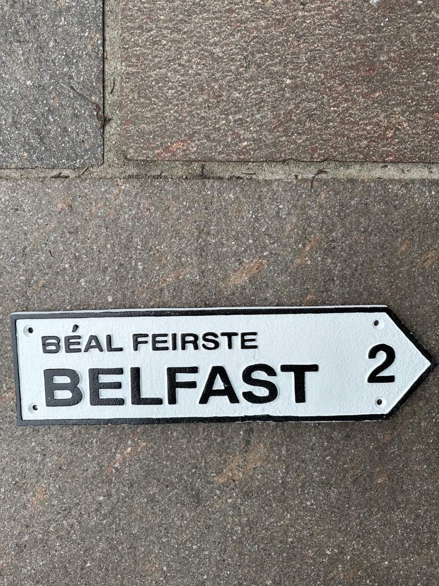 Belfast cast iron sign
