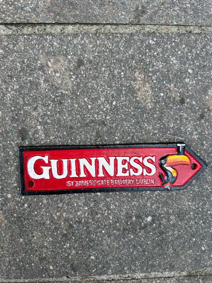 Guinness cast iron sign