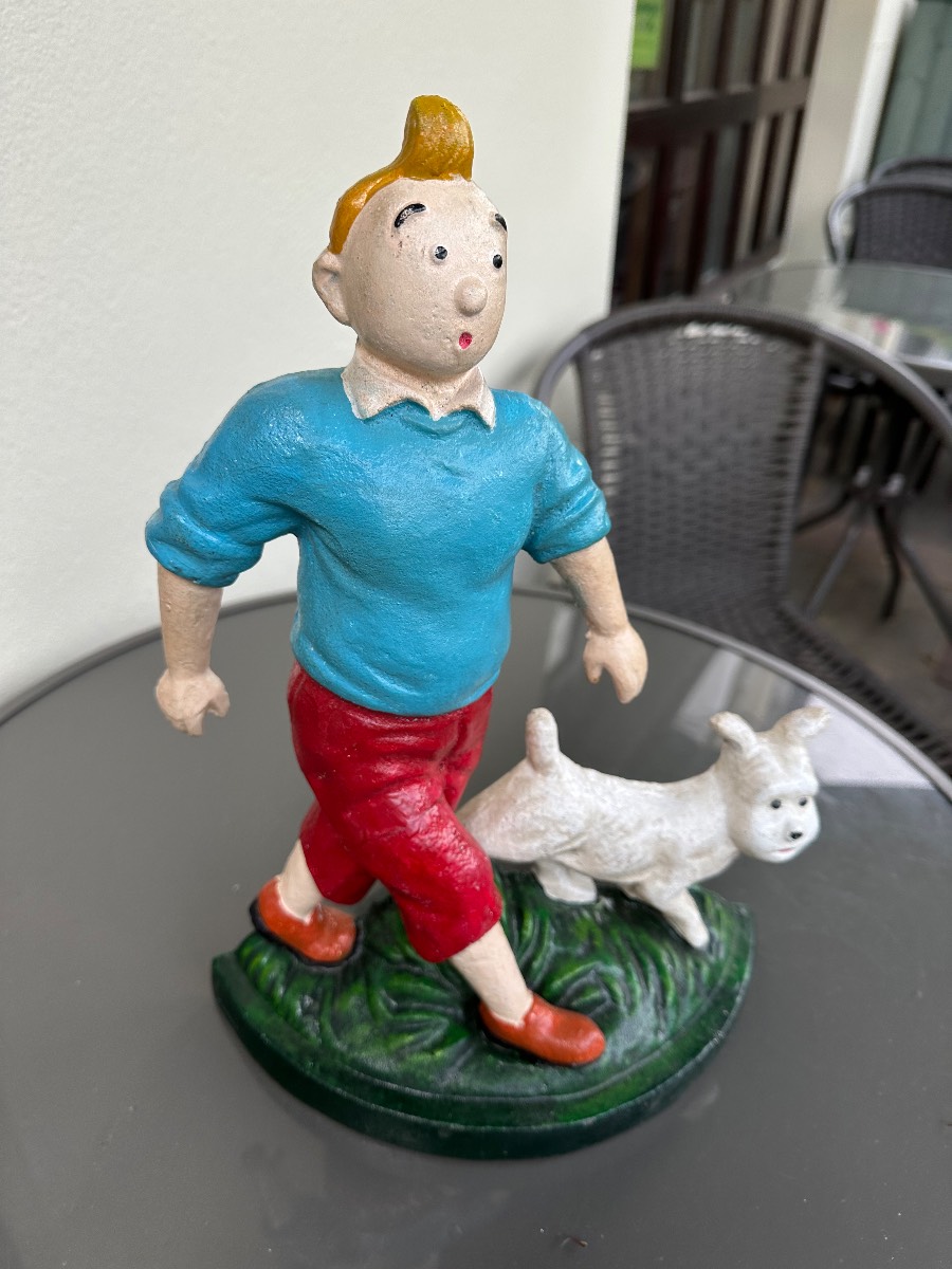 Tin Tin cast iron door stop