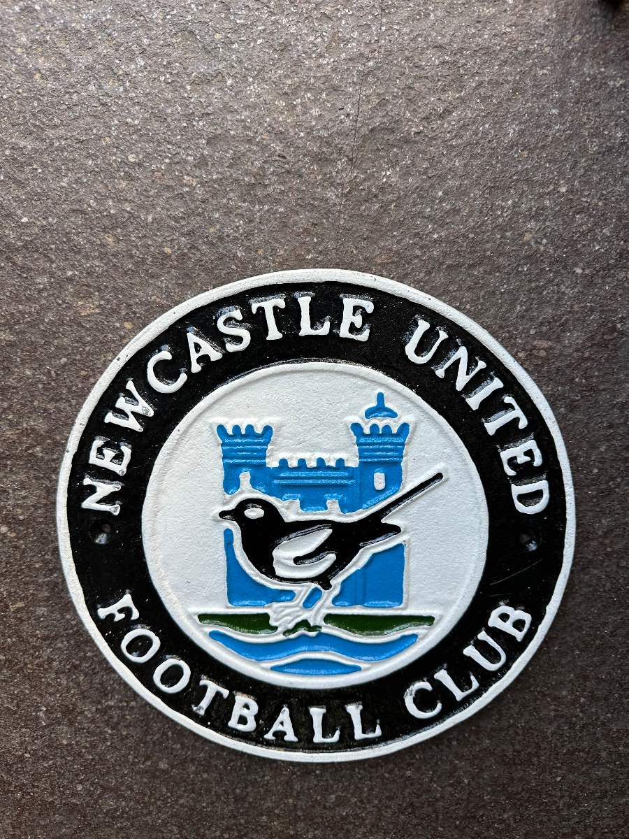 Newcastle football cast iron sign