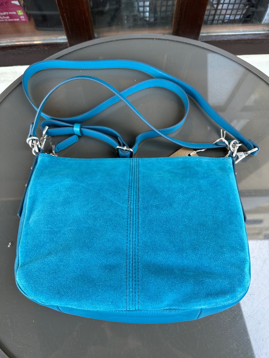 Fossil suede and leather handbag
