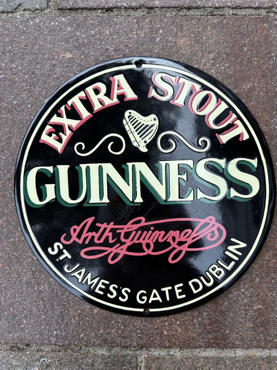 Guinness extra stout enamel sign