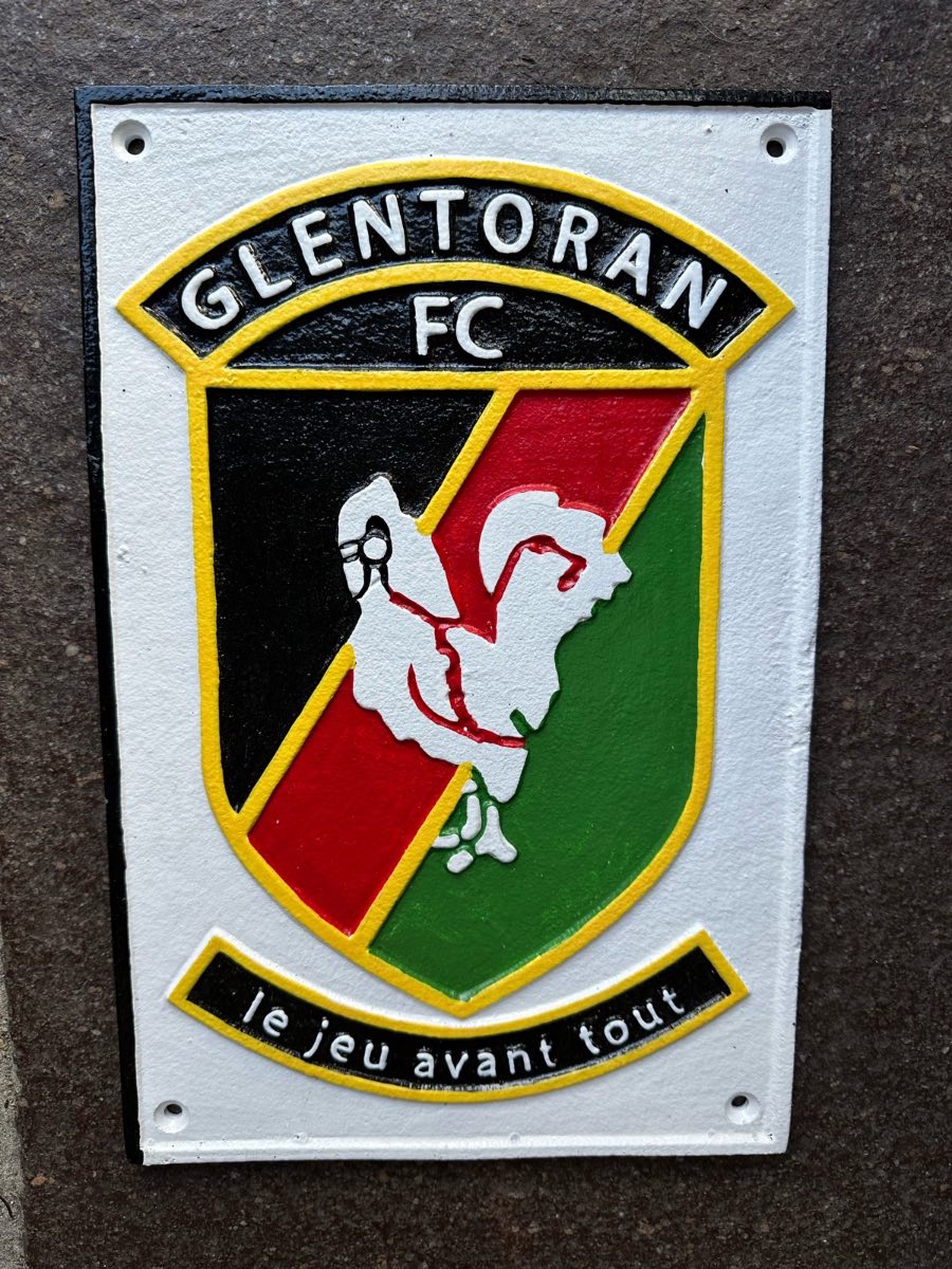 Glentoran cast iron sign