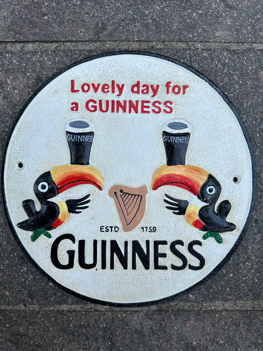 Lovely day for a Guinness toucan cast iron sign
