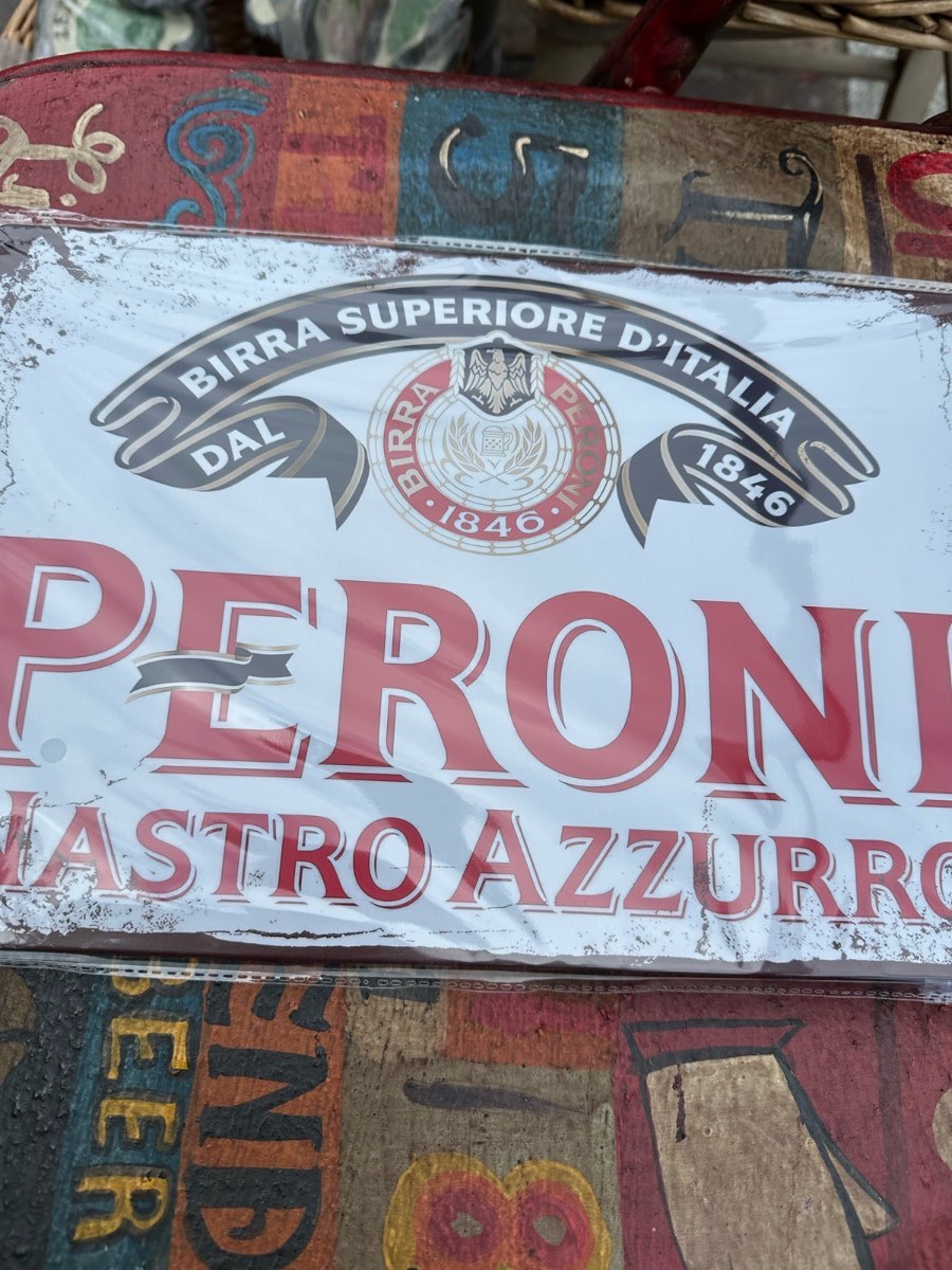 Peroni metal sign