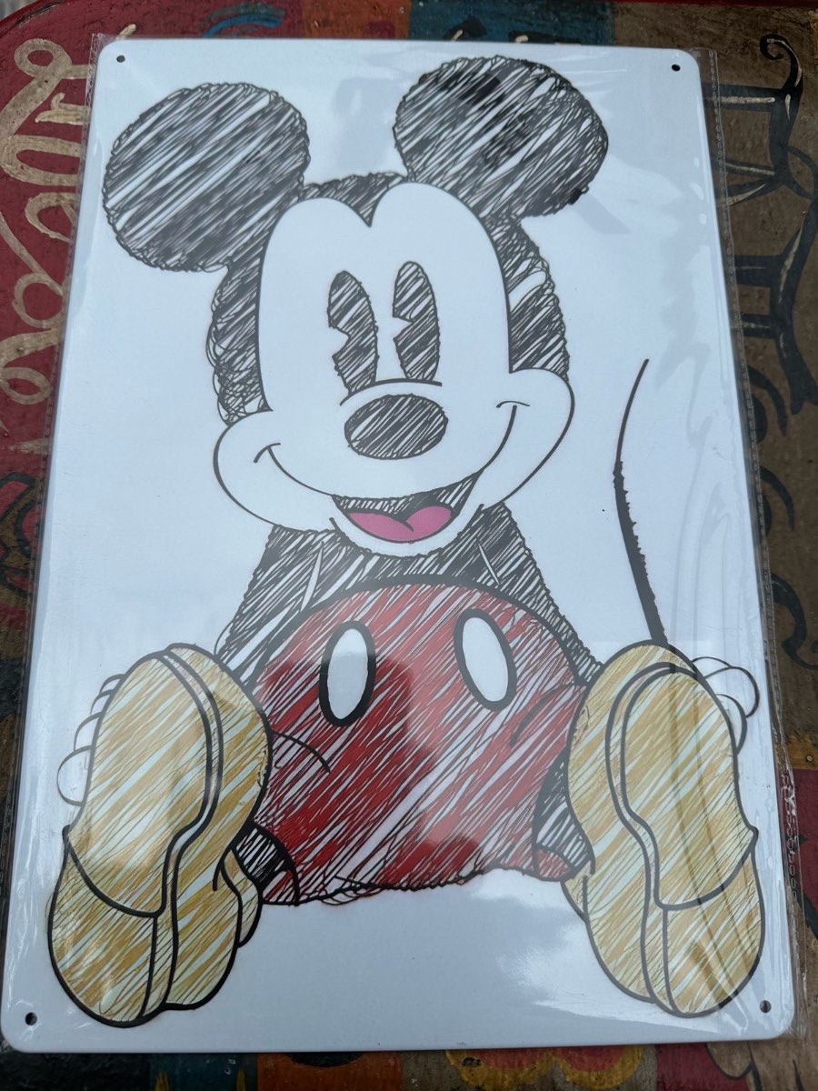 Mickey Mouse metal sign