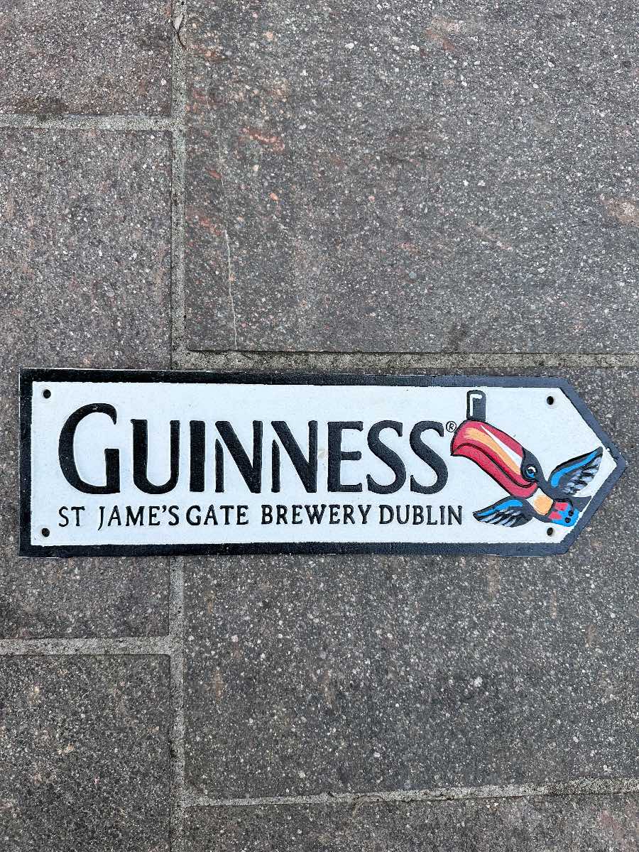 Guinness cast iron brewery sign
