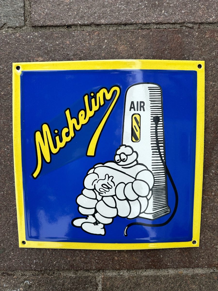 Michelin air enamel sign